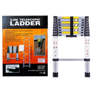 Imagem de Escada Telescópica Retrátil em Alumínio 9 Degraus - 2,6m - MyDays