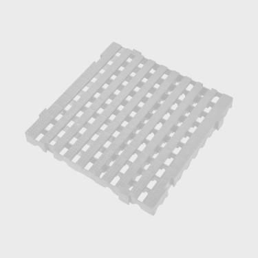 Imagem de Kit com 4 Estrados Plásticos 50x50x4,5cm Branco (1 m2)