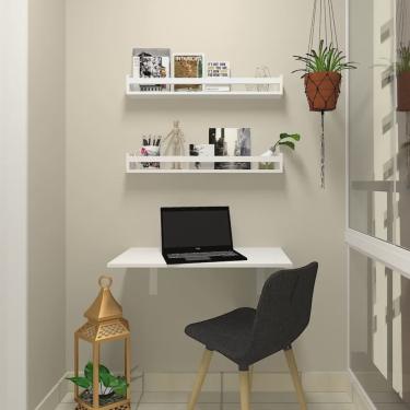 Imagem de Kit com 1 Escrivaninha Suspensa 60cm e 2 Prateleiras