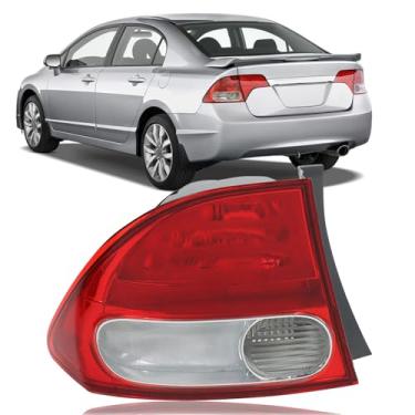 Imagem de labwork Luz traseira externa do lado do motorista substituição para Honda Civic Sedan 2009-2011 híbrido halogênio traseiro conjunto de lâmpada de freio traseiro LH lado esquerdo 33551SNAA51 HO2818138