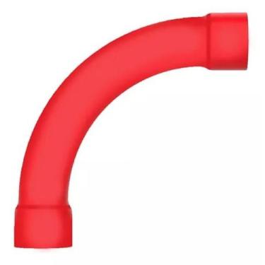 Imagem de Curva 90 Para Eletroduto PVC Vermelho 3/4 - Inpol