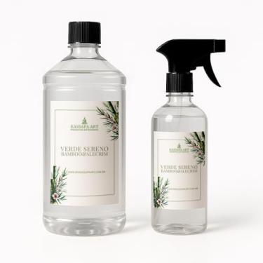 Imagem de Kit Aromatizador De Ambientes 0,5L + Refil De 1 L De Lojas Famosas (Bamboo e Alecrim)