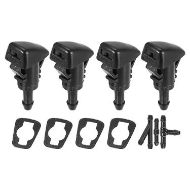 Imagem de X AUTOHAUX 4 peças bocais do lavador do limpador do para-brisa dianteiro do carro para Chrysler 200 2011-2014 para Jeep Patriot 2008-2017 68024312AB