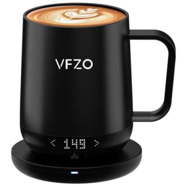 Imagem de VFZO Caneca Inteligente, Autoaquecimento, Com Controle De Temperatura, Café Autoaquecida. Visor Led Temperatura Em Tempo Real. Bateria Duração Máxima 180 Minutos. Conjuntos Xícaras Inteligentes Para