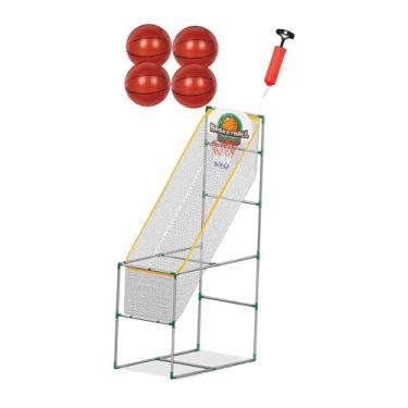 Imagem de YIJU Crianças Arcade Arcade Basketball Game Fun Atividade Crie facilmente argas de basquete de brinquedos esportivos, com 4 Bola, 1.53m