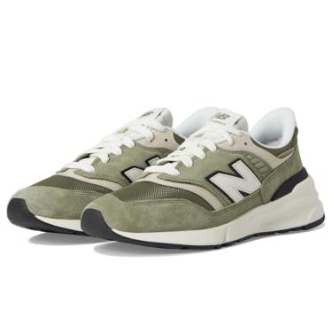 Imagem de New Balance Tênis unissex adulto 997r, Olivina escura/sal marinho, 13 Women/11.5 Men