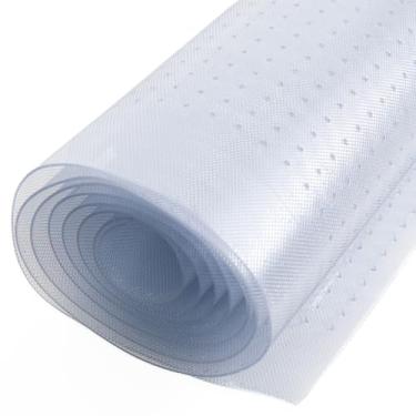 Imagem de RESILIA Tapete de tapete de pilha profunda industrial - Tapete protetor antiderrapante de tapete e tapete com padrão crosshatch, revestimento de vinil de plástico transparente à prova d'água, 76 cm de