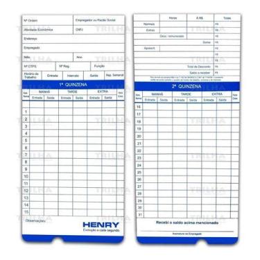 Imagem de Cartão De Ponto Original Henry Vega, Biash - MILHEIRO (1000UND)