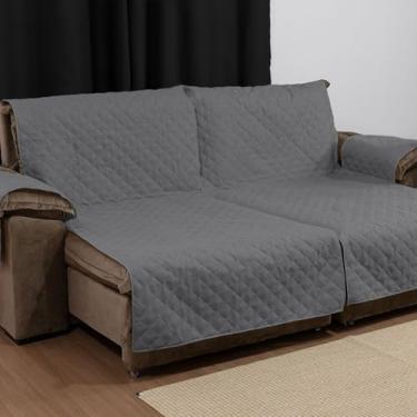 Imagem de CAPA PARA PROTETORA DE SOFÁ RETRÁTIL E RECLINÁVEL DE DOIS LUGARES DE 1,10M TOTAL 2,20M X 2,40M ALTURA (Cinza)