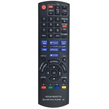 Imagem de ALLIMITY N2QAYB000734 Controle remoto substituído adequado para Panasonic Blu-Ray Disc DVD Player DMP-BD77 DMP-BD87 DMP-BD871 DMP-BD875 DMP-BD87-K DMP-BDT87 DMP-DB87P-K DMP-DBS100