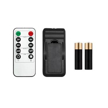 Imagem de CAMCLIM Velas cônicas recarregáveis sem chama, controle remoto (o controle remoto usa pilhas AAA)