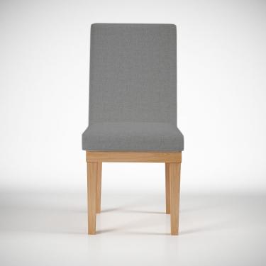 Imagem de Cadeira Reforçada Mesa De Jantar Luxo Linho ? Linho Grafite