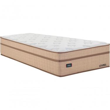 Imagem de Colchão Solteiro 96x203x36cm Molas Superlastic Istambul Pikolin Branco/bege
