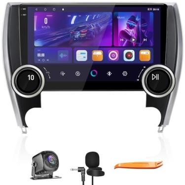 Imagem de CarPlay/Android Auto Autoradio Android Rádio FM Navegação veicular Pad Player GPS 10,1 polegadas QLED Touch Screen BT WiFi 2 Din Headunit Tablet para Toyota Camry 2015-2018 Quad Core 2G + 32G