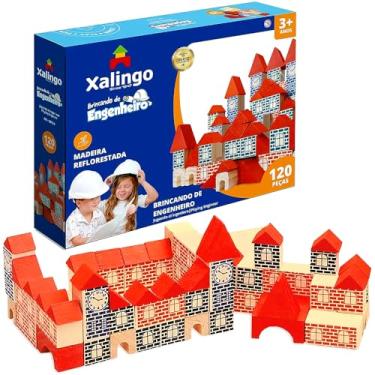 Imagem de Blocos de Montar Infantil Educativo Castelo com 120 Peças