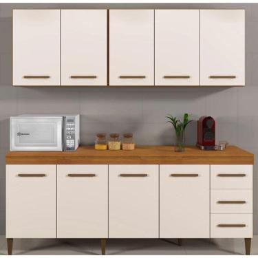 Imagem de Cozinha Completa Atenas 9 Portas 3 Gavetas Kaiki Móveis - Nature/off