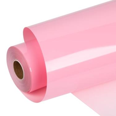 Imagem de HTVRONT Rolo de vinil de transferência rosa bebê - 30,5 cm x 9,1 m HTV para camisetas ferro em vinil para todas as máquinas de corte - Fácil de cortar e remover ervas daninhas