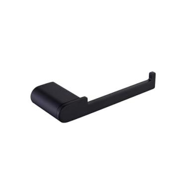 Imagem de Acessórios para banheiro preto fosco - Suporte para toalhas de parede, porta-papel e saboneteira | Conjunto de 4 peças, suporte para papel