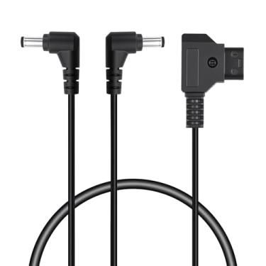 Imagem de Cabo de alimentação enrolado D-Tap para DC 5.5 2,5 mm 2,5 mm para monitor compatível com Blackmagic Design Video Assist, Atomos Shogun, monitor SmallHD 702/Hollyland Mars 400s/luz LED