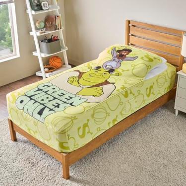 Imagem de ZippySack Cama de solteiro com zíper – Cobertor de lã super macio com bolso lateral e zíper durável – Fácil de fazer a cama para crianças (Shrek)