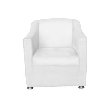 Imagem de Poltrona Bia Decorativa Reforçada Recepção Clinica Salão Sala De Estar Courino