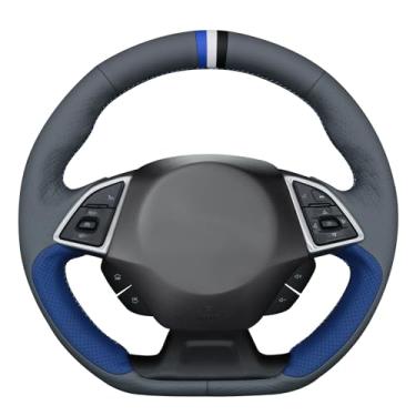Imagem de MEWANT Capa de volante costurada à mão estilo 4D para Chevrolet Camaro 2017-2022 Acessórios de volante para Chevrolet Camaro 2017-2022