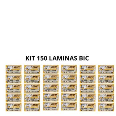 Imagem de Kit 150 lamina bic chrome platin total de 300 atendimentos.