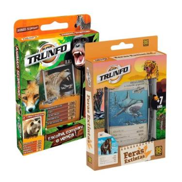 Imagem de COMP Kit 2 Jogos Super Trunfo Grow Animais Selvagens + Feras Extintas 