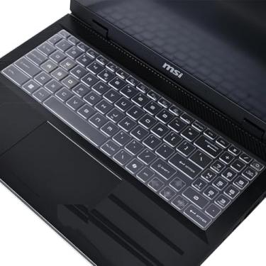 Imagem de Capa de teclado para 2025 MSI Vector 16 A16 HX AI/Pulse 16 AI/Stealth A16 AI/Crosshair 16 HX AI, Katana A15 AI/Katana 15 HX/Cyborg 15 AI, Pulse 17 A17 AI/Vector 17 HX AI/Cross shair 17 HX AI/Katana 17