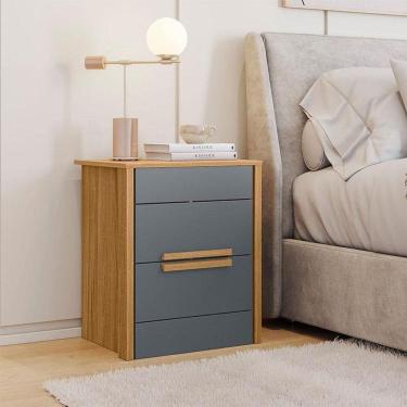 Imagem de Mesa De Cabeceira Ambiente Dhara Freijó Cinza - Moval