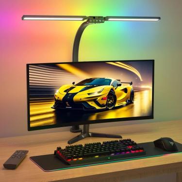 Imagem de Lâmpada de mesa LED SIBRILLE RGB 22W atualizada para escritório doméstico