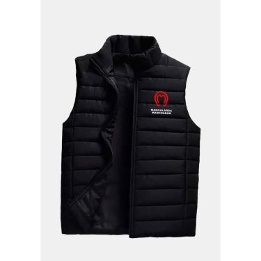 Imagem de Colete Puffer Estampa MangaLarga Marchador Masculino Capuz Removível-Masculino
