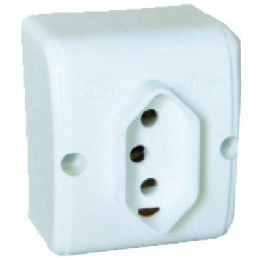 Imagem de Tomada 3p 20a Branca Externa - Conjunto Mectronic - MEC TRONIC