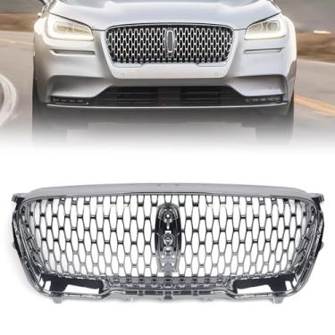 Imagem de Huray Conjunto de Grade Frontal Adequado para Lincoln Corsair 2021 2022, Grade Do Capô Do Para-Choque, Estilo Original de Fábrica (Cromado)