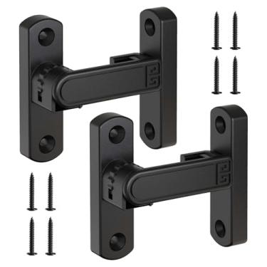 Imagem de Fechadura de porta de celeiro, trava de porta de 90/180 graus, diferença de altura de bloqueio ajustável de 0-7 mm, trava de porta deslizante de liga de zinco para celeiros, galpões, portas de cerca