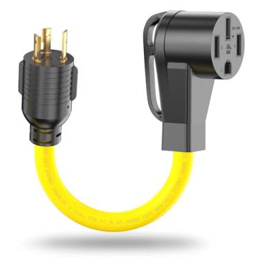 Imagem de LAVANDINO Adaptador De 3 Pinos 50 A Para 30 Rv, Nema L5-30P Twist Lock 14-50R 220V, Gerador Carregamento Veículos Elétricos Tesla Ou Trailer