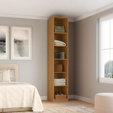 Imagem de Módulo Closet sem Portas com Prateleiras e Cabideiros 45cm Altezza Freijó