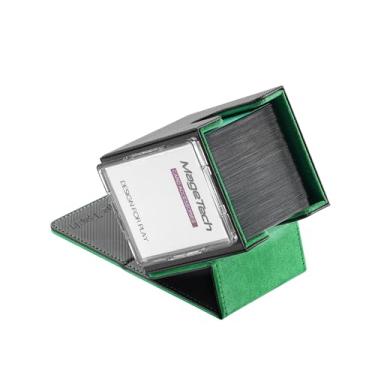 Imagem de Mage Tech Adventurer [Hero] Modular Deck Box – Fits 100+ Single-Sleeved Cards – Includes Avatar Card Holder & Pocket Dice Box – Expandable Design – Veil (Black/Green)