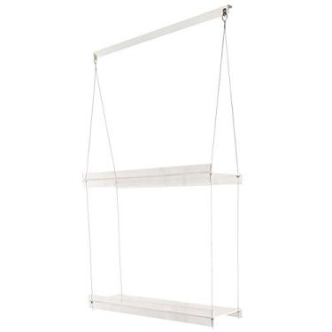 Imagem de Prateleiras de acrílico para pendurar SupremeTech para janelas (55,88 cm de largura, 2 prateleiras – 88,90 cm de comprimento)