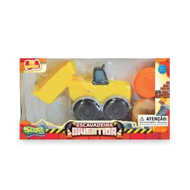 Imagem de Escavadeira Divertida Com 2 Massinhas - Ki Massa