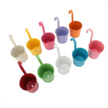 Imagem de Zhjvihx Vasos de Plantas Pendurados, Vasos de Flores Pendurados Em Ferro à Prova de Intempéries Versátil 10pcs para Cercas de Jardim de Parede