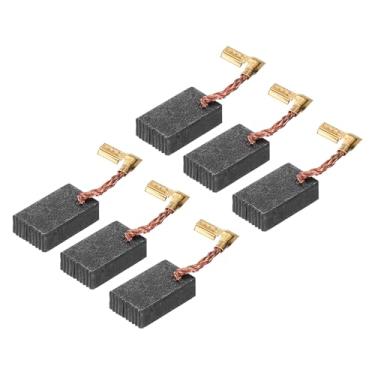 Imagem de PATIKIL Escovas de carbono 0,63 x 0,63 x 0,20 polegadas para motores elétricos, ferramenta elétrica, moedor angular, serra de mesa, reparo de peças sobressalentes, pacote com 6