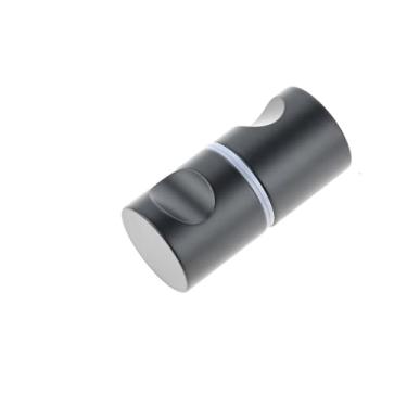 Imagem de Maçaneta de porta de liga de alumínio preta/dourada, maçaneta de vidro única, armário de chuveiro de banheiro, alça dupl