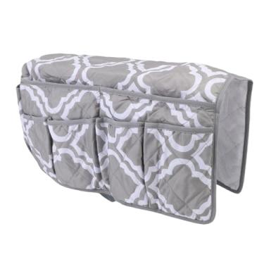 Imagem de Diydeg Organizador para braço de sofá com 14 bolsos, suporte antiderrapante para controle remoto para poltrona, organizador de armazenamento para controle remoto de TV, telefone
