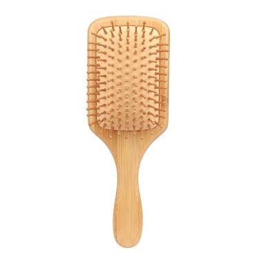 Imagem de 1 Escova De Bambu Para Crescimento Do Cabelo, Pá Massagem No Couro Cabeludo, Adequada Todos Os Tipos De(Quadrado)