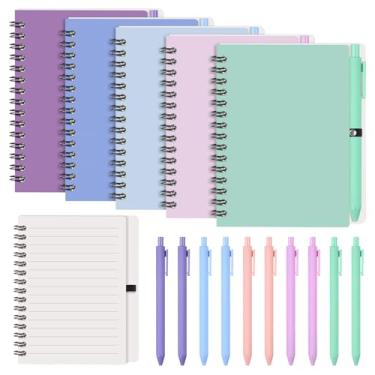 Imagem de Resurhang 30 conjuntos de cadernos pequenos com caneta, tamanho de bolso de 11 x 13 cm, bloco de notas forrado em espiral para mulheres e homens, 100 páginas, presente de agradecimento de funcionários