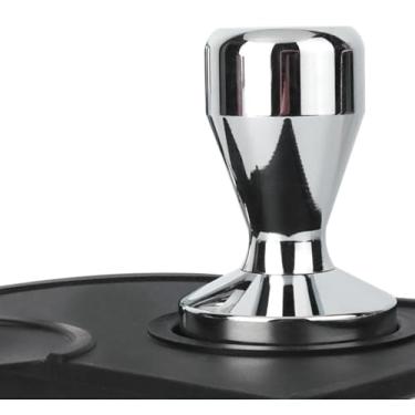 Imagem de QJA Máquina de café expresso de aço inoxidável de 51 mm, profissional com design ergonômico, prata