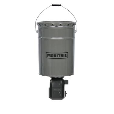 Imagem de Moultrie Alimentador de veado giratório multifuncional de 18 kg - Capacidade de 18 kg - Alimentador de peixe com funil de metal - temporizador digital com 4 feeds diários - Bluetooth Moultrie Connect