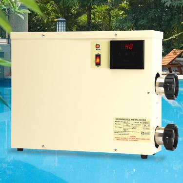 Imagem de Aquecedor de piscina 11KW 240V para piscina acima do solo, aquecedor elétrico de piscina com tela sensível ao toque, termostato de banheira de hidromassagem para spa, banheira, piscina acima do solo
