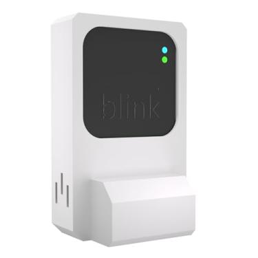 Imagem de Suporte de parede de tomada atualizado para módulo Blink Sync 2, suporte de cabo não exposto para módulo Blink Sync mantém os fios ocultos, encaixe no plugue original (branco)